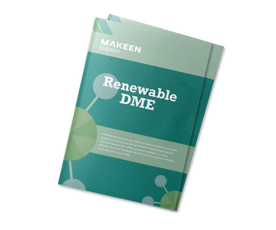 brochure cover petroleum coloured with a title saying: Renewable DME